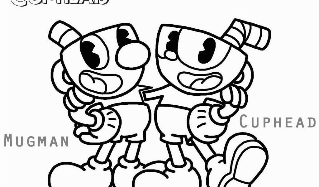 Mugman and Cuphead Coloring Pages Cuphead Coloring Pages Cuphead and