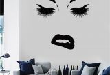 Mural Art Wall Stickers Vinyl Wall Decal Beauty Woman Face Eyes Lips Lashes Stickers
