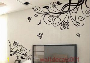 Mural Art Wall Stickers Wall Decals Flower with butterfly Home Decor