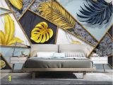 Mural Canvas Wall Covering 3d Abstract Geometric Mural Tropical Leaf Wallpaper 3d Wall Mural Canvas Print Art Wall Paper Contact Paper Luxury Home Decor Free Wallpapers for Pc Free