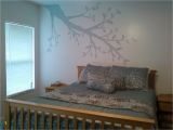 Mural On Bedroom Wall Light and Airy Bedroom with Faint Tree Branch Hand Painted