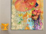 Mural Painting Companies 2019 1 Panel Wall Art Japanese Kimono Oil Painting Canvas Wall