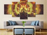 Mural Printing Service 5 Panel Overwatch Zenyatta Game Canvas Printed Painting for Living