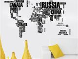 Mural Stickers for Walls Adarl Home Decor World Map Removable Art Decals Mural Living Room