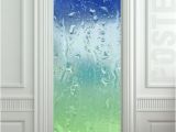 Murals for Doors Door Sticker Drops Rain Window Dew Mural Decole Film Self Adhesive