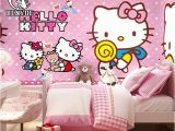 Murals for Girls Room Free Shipping Custom Size Children S Room Hello Kitty Cartoon