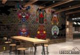 Murals for Restaurant Walls Animal Mandala Colorful Designs Black Wall Restaurant Art