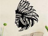Native American Wall Murals Dctop Native American Indian Chief Wall Decal Art Decor Sticker