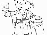 New Bob the Builder Coloring Pages Bob the Builder and Paintbrish Coloring Page