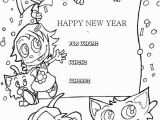 New Years Eve Coloring Pages Printable Kids Happy New Year Greeting Cards Coloring Page