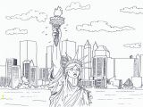 New York City Coloring Pages for Kids New York City Skyline Pencil Drawing Sketch Coloring Page