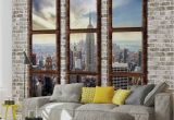 New York City Skyline Wall Mural Wall Mural New York City Skyline Window View Xxl Photo