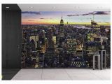 New York City Skyline Wall Mural Wall26 New York City Skyline with Urban Skyscrapers at Sunset Usa Removable Wall Mural