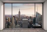 New York Window Wall Mural Vlies Fototapete Penthouse In New York