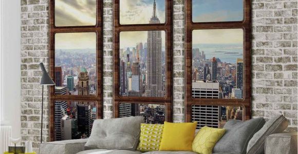 New York Window Wall Mural Wall Mural New York City Skyline Window View Xxl Photo