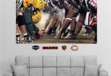 Nfl Wall Murals Fathead Chicago Green Bay Line Of Scrimmage Wall Graphic In 2019