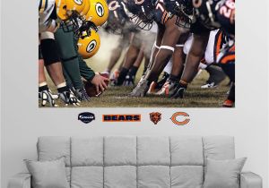 Nfl Wall Murals Fathead Chicago Green Bay Line Of Scrimmage Wall Graphic In 2019