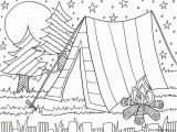 Night Sky Coloring Page Camping Coloring Page for the Kids