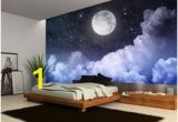 Night Sky Wall Mural Details About Night Sky Moon Clouds Dark Stars Wall Mural