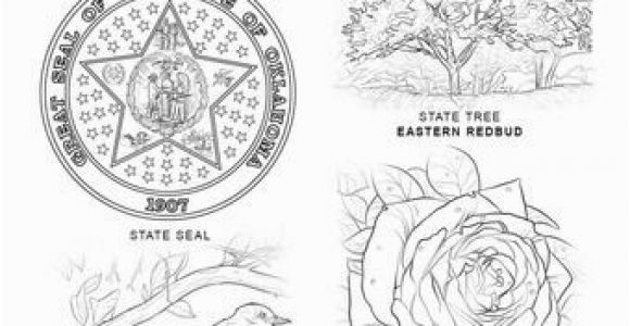 Oklahoma State Seal Coloring Page Oklahoma State Symbols Coloring Page From Oklahoma Category Select