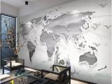 Old Map Wall Mural 3d Simple Metallic World Map Wallpaper Removable Self