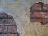Old West Wall Murals Exposed Brick Under Plaster