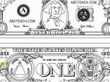 One Dollar Bill Coloring Page Dollar Bill Coloring Page Printable Inspirational Gallery Money