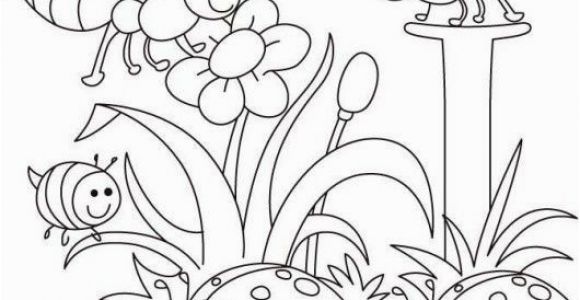 Online Spring Coloring Pages Spring Bugs Coloring Pages