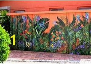 Outdoor Wall Murals for Schools Painted Flowers On A Fence Fences