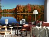 Outdoor Wall Murals Wallpaper Stunning Autumn Lake Mural From Grafix S Etsy Page