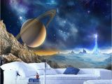 Outer Space Wall Murals Universe Space Planet Night Sky Stars Mural for Kids Bedroom