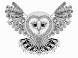 Owl Mandala Coloring Pages for Adults Owl with Big Head