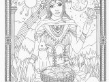 Pagan Witch Coloring Pages for Adults Goddess Coloring Page