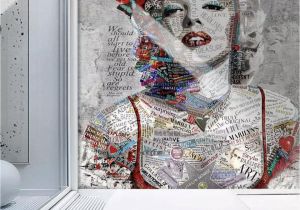 Paint Splatter Wall Mural Pop Art Wallpaper Marilyn Monroe Wall Mural Typographie Wall