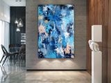 Painted Bathroom Wall Murals Abstract Painting original Painting Large Interior Art