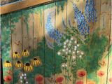 Painted Garden Wall Murals Garden Mural On Chicken Coop Free Hand Painting with