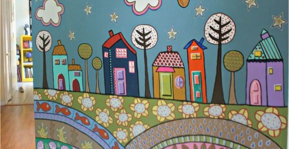 Painted Wall Murals for Kids More Fence Mural Ideas Back Yard