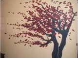 Painting A Tree Mural Burgundy and Navy Tree Mural Murals In 2019