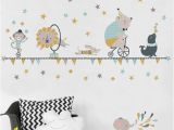 Painting Childrens Wall Murals Wall Stickers for Kids Elephant Circus Animal Cartoon Wall
