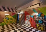 Painting Murals On Cement Walls Contiki Basement Officeinterior Officemural Handpainted