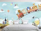 Painting Murals On Nursery Walls Cartoon Animals In the Amusement Park Wallpaper Mural