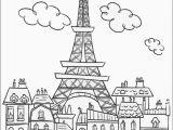 Paris Coloring Pages for Adults Paris Buildings & Eiffel tower Cute Coloring Page to On