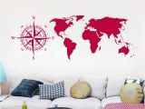 Paris Map Wall Mural Five Colors Optional Wall Stickers World Map Wall Decals for Living Room Fice Decoration Pvc Mural Removable Cheap Wall Clings Cheap Wall Decal From