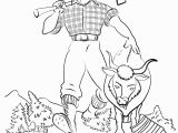 Paul Bunyan and Babe Coloring Page Best Paul Bunyan Coloring Sheet Design