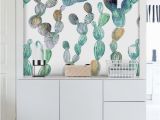 Peel and Stick Murals for Walls Awesome Cactus Wallpaper Metallic Look Cactus Decal Peel and Stick Removable Wallpaper Wall Mural 41 sold by Lovecoloray