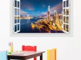 Peel and Stick Wall Murals Window Amazon 3d Windows Wall Sticker Wall Decal City Coast