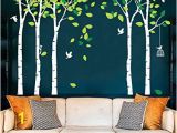 Peel Off Wall Murals Amazon Fymural 5 Trees Wall Decals forest Mural Paper for