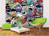 Photo Collage Wall Mural Mural Graffiti Monster Wall In 2019