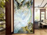 Photo Into Wall Mural Diy Indoor Waterfall 3d Wallpaper Y Beauty Girl with Fierce