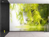 Photo Into Wall Mural Tree Framing A Serene Lake Wall Mural Removable Sticker